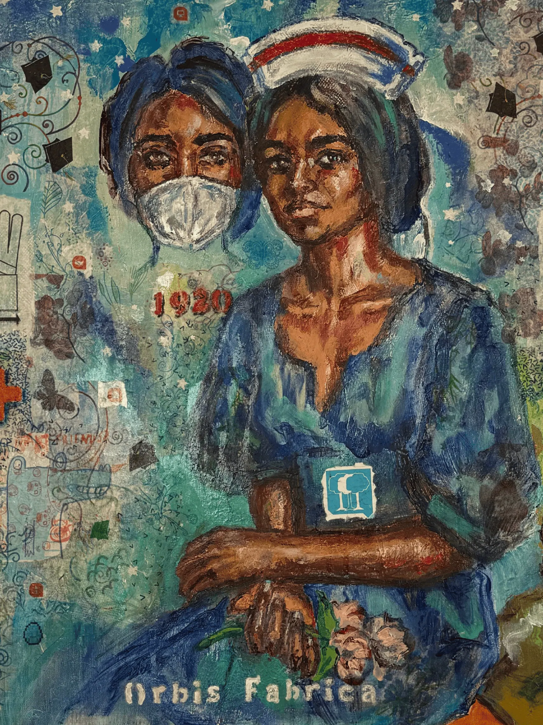 Orbis Fabrica / 100 Years / Nurse in Waiting by Ricardo Osmondo Francis, 30 by 30 inches